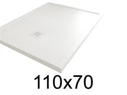 Shower tray, 70x110 cm, with anti-overflow edges - MOMBACHO