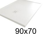 Shower tray, 70x90 cm, with anti-overflow edges - MOMBACHO