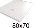 Shower tray, 70x80 cm, with anti-overflow edges - MOMBACHO