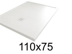 Shower tray, 75x110 cm, with anti-overflow edges - MOMBACHO