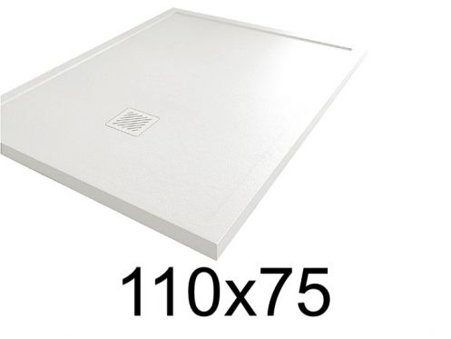 Shower tray, 75x110 cm, with anti-overflow edges - MOMBACHO
