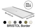 Shower tray with 2 cm high rim, mineral resin - BRISTOL BORDER