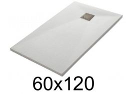 Shower tray 120x60 cm, extra flat, cuttable, resin, VERONE 60x120