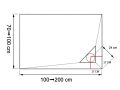 Shower tray, 110x100 cm, right angle drain - BERLIN RIGHT 100x110