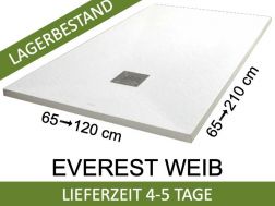 Duschwanne, 100 cm, Acrystone-Harz, EVEREST Weib