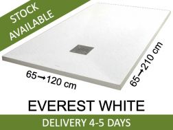 Shower trays, 150 cm, Acrystone® resin - EVEREST White 150