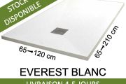 Shower trays, 180 cm, Acrystone® resin - EVEREST White 180