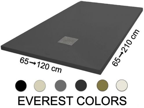 Shower trays, Acrystone resin - EVEREST Anthracite 200