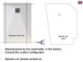 Shower tray, 200x100 cm, extra flat, Acrystone resin - EVEREST WHITE 100x200
