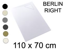 Shower tray, 110x70 cm, right angle drain - BERLIN RIGHT 70x110