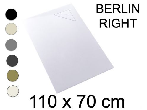 Shower tray, 110x70 cm, right angle drain - BERLIN RIGHT 70x110