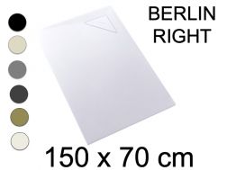 Shower tray, 150x70 cm, right angle drain - BERLIN RIGHT 70x150