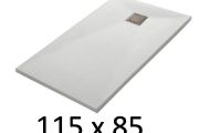 Shower tray 115x85 cm, resin, extra flat, cuttable, TECNIK 85x115