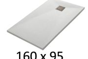 160x95 cm Extra-Flat Resin Shower Tray TECNIK