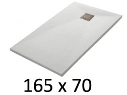 Shower tray 165x70 cm, resin, extra flat, cuttable, TECNIK 70x165