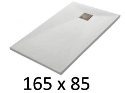 Shower tray 165x85 cm, resin, extra flat, cuttable, TECNIK 85x165