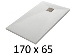 Shower tray 170x65 cm, resin, extra flat, cuttable, TECNIK 65x170