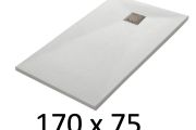 Shower tray 170x75 cm, resin, extra flat, cuttable, TECNIK 75x170