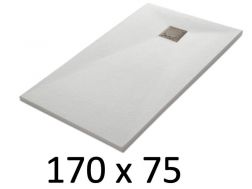 Shower tray 170x75 cm, resin, extra flat, cuttable, TECNIK 75x170