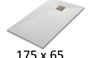 Shower tray 175x65 cm, resin, extra flat, cuttable, TECNIK 65x175