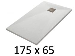 Shower tray 175x65 cm, resin, extra flat, cuttable, TECNIK 65x175