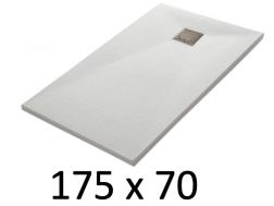 Shower tray 175x70 cm, resin, extra flat, cuttable, TECNIK 70x175