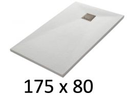 Shower tray 175x80 cm, resin, extra flat, cuttable, TECNIK 80x175