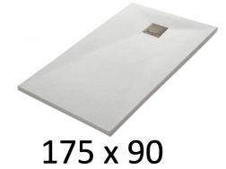 Shower tray 175x90 cm, resin, extra flat, cuttable, TECNIK 90x175