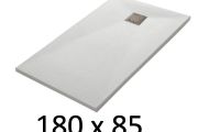 Shower tray 180x85 cm, resin, extra flat, cuttable, TECNIK 85x180