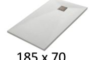 Shower tray 185x70 cm, resin, extra flat, cuttable, TECNIK 70x185