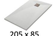 Shower tray 205x85 cm, resin, extra flat, cuttable, TECNIK 85x205