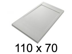 Shower tray, large, 110x70 cm, Acrystone resin - ETNA COVER 70x110