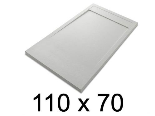 Shower tray, large, 110x70 cm, Acrystone resin - ETNA COVER 70x110