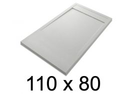Shower tray, large, 110x80 cm, Acrystone resin - ETNA COVER 80x110