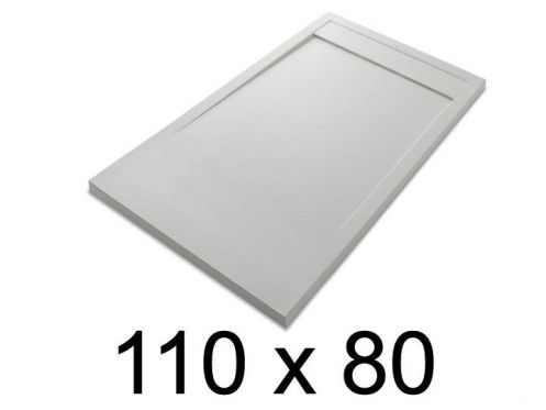 Shower tray, large, 110x80 cm, Acrystone resin - ETNA COVER 80x110