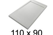 Shower tray, large, 110x90 cm, Acrystone resin - ETNA COVER 90x110