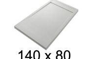 Shower tray, large, 140x80 cm, Acrystone resin - ETNA COVER 80x140