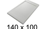 Shower tray, large, 140x100 cm, Acrystone resin - ETNA COVER 100x140