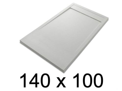 Shower tray, large, 140x100 cm, Acrystone resin - ETNA COVER 100x140