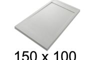 Shower tray, large, 150x100 cm, Acrystone resin - ETNA COVER 100x150