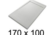 Shower tray, large, 170x100 cm, Acrystone resin - ETNA COVER 100x170