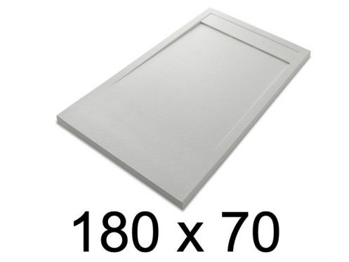 Shower tray, large, 180x70 cm, Acrystone resin - ETNA COVER 70x180