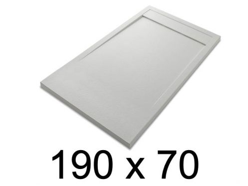 Shower tray, large, 190x70 cm, Acrystone resin - ETNA COVER 70x190