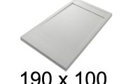 Shower tray, large, 190x100 cm, Acrystone resin - ETNA COVER 100x190
