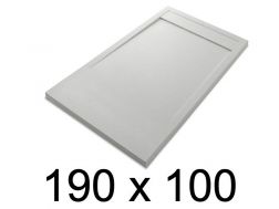 Shower tray, large, 190x100 cm, Acrystone resin - ETNA COVER 100x190