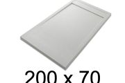 Shower tray, large, 200x70 cm, Acrystone resin - ETNA COVER 70x200