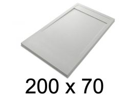 Shower tray, large, 200x70 cm, Acrystone resin - ETNA COVER 70x200