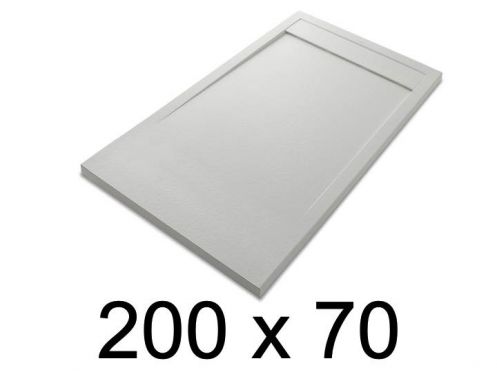 Shower tray, large, 200x70 cm, Acrystone resin - ETNA COVER 70x200
