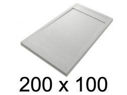 Shower tray, large, 200x100 cm, Acrystone resin - ETNA COVER 100x200
