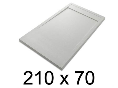 Shower tray, large, 210x70 cm, Acrystone resin - ETNA COVER 70x210